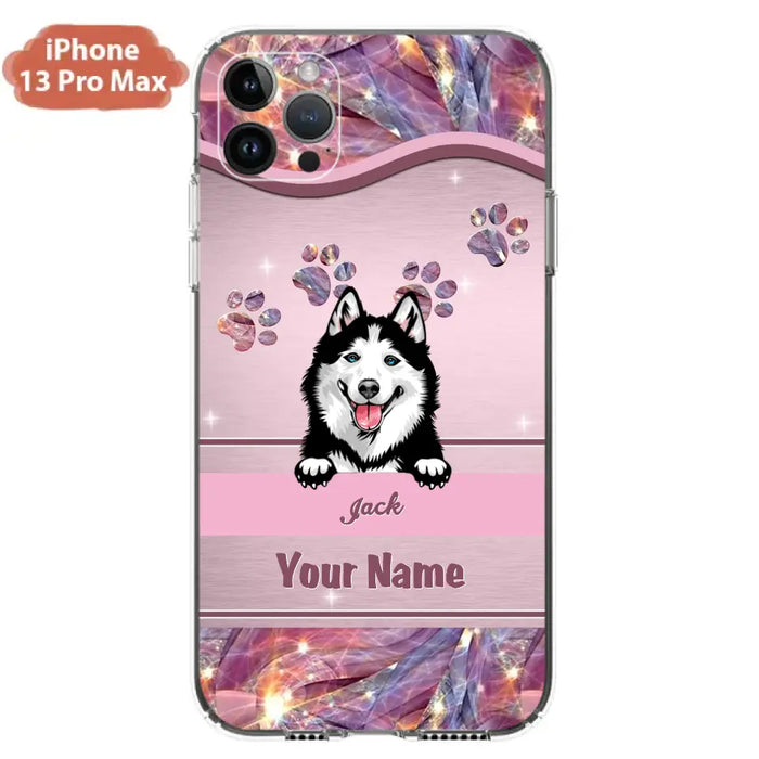 Custom Personalized Dog Phone Case For iPhone And Samsung - Gift Idea For Dog Lover - Up to 3 Dogs