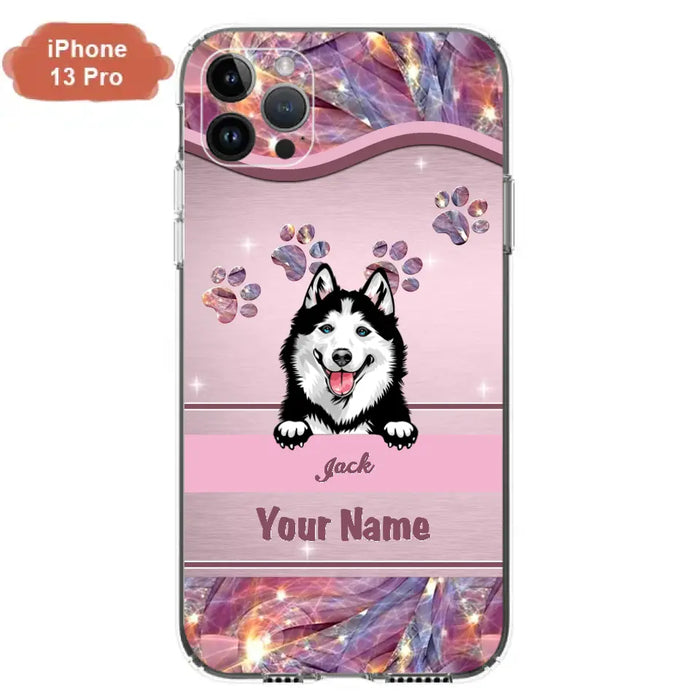 Custom Personalized Dog Phone Case For iPhone And Samsung - Gift Idea For Dog Lover - Up to 3 Dogs