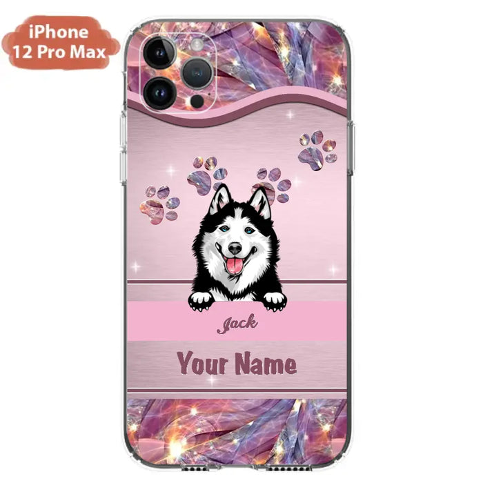 Custom Personalized Dog Phone Case For iPhone And Samsung - Gift Idea For Dog Lover - Up to 3 Dogs