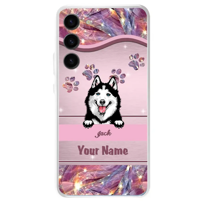 Custom Personalized Dog Phone Case For iPhone And Samsung - Gift Idea For Dog Lover - Up to 3 Dogs