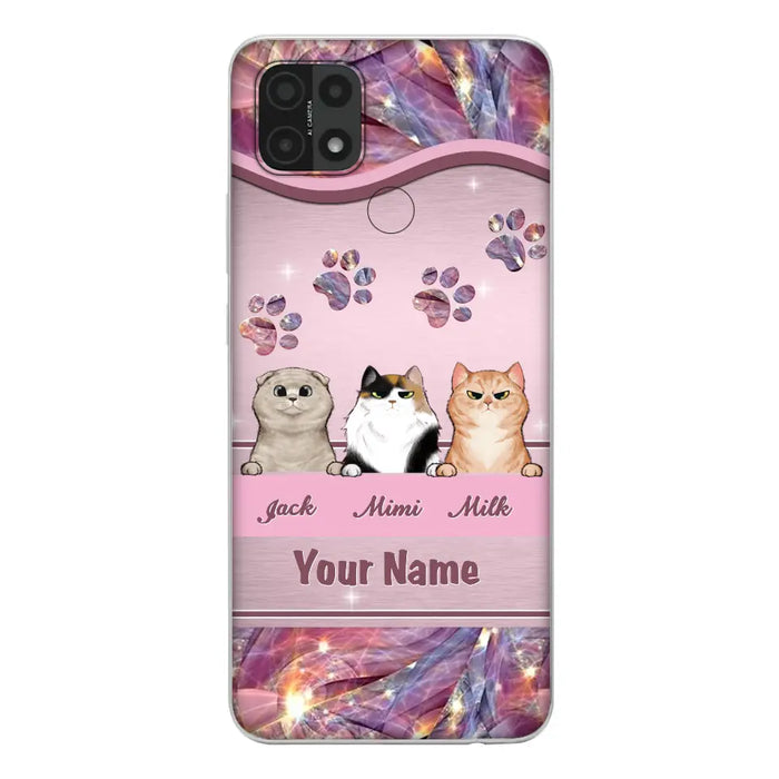 Custom Personalized Cat Phone Case For Oppo/Xiaomi/Huawei - Gift Idea For Cat Lovers- Up to 3 Cats