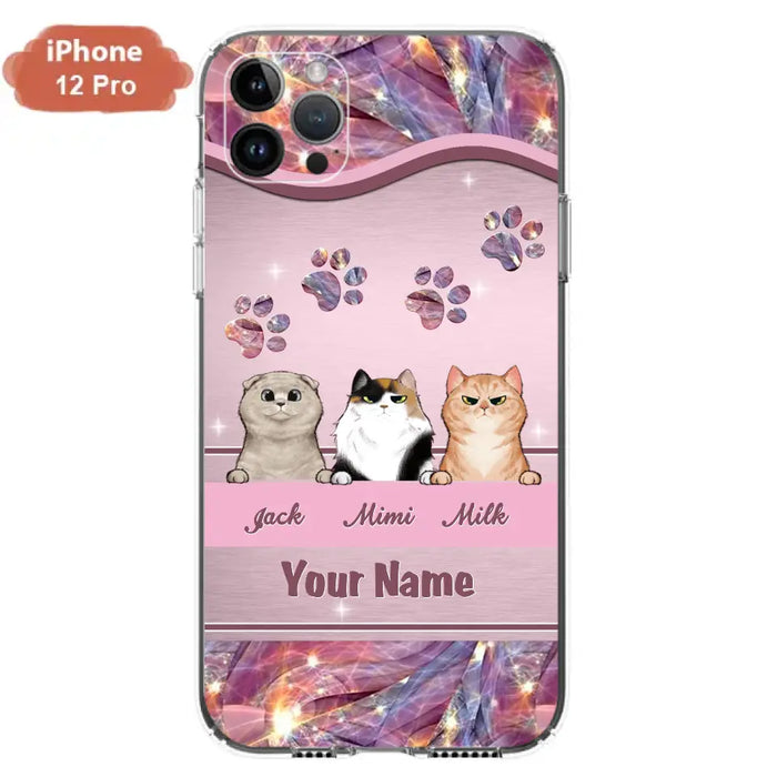 Custom Personalized Cat Phone Case For iPhone And Samsung - Gift Idea For Cat Lover - Up to 3  Cats