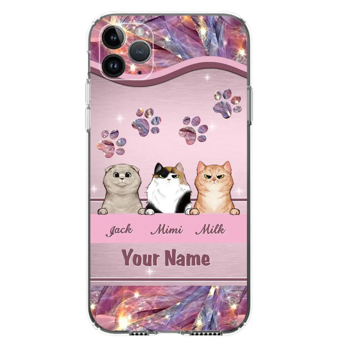 Custom Personalized Cat Phone Case For iPhone And Samsung - Gift Idea For Cat Lover - Up to 3  Cats