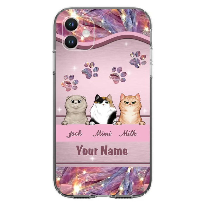 Custom Personalized Cat Phone Case For iPhone And Samsung - Gift Idea For Cat Lover - Up to 3  Cats