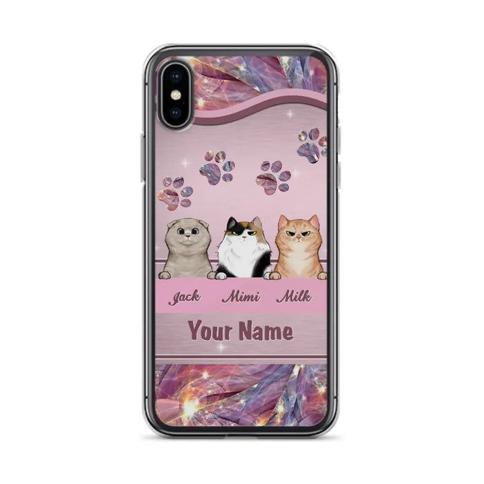 Custom Personalized Cat Phone Case For iPhone And Samsung - Gift Idea For Cat Lover - Up to 3  Cats