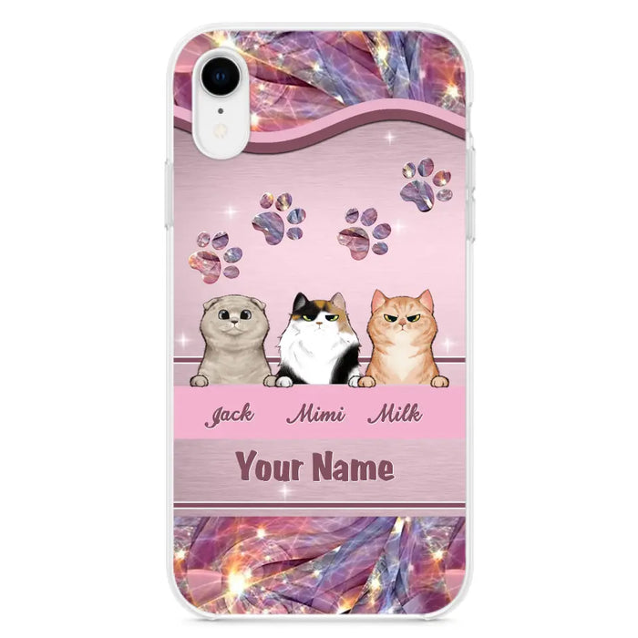 Custom Personalized Cat Phone Case For iPhone And Samsung - Gift Idea For Cat Lover - Up to 3  Cats