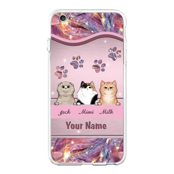 Custom Personalized Cat Phone Case For iPhone And Samsung - Gift Idea For Cat Lover - Up to 3  Cats