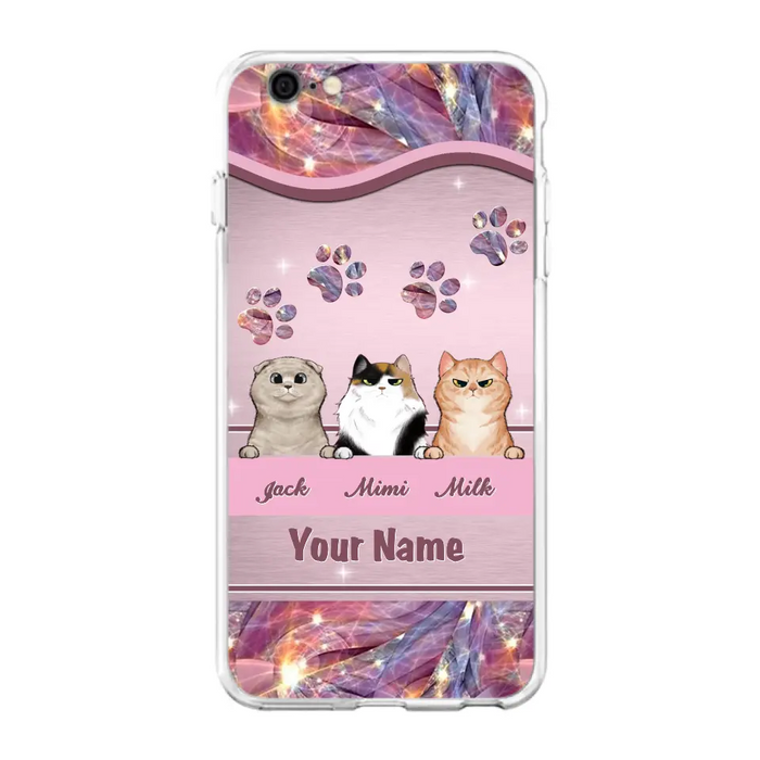 Custom Personalized Cat Phone Case For iPhone And Samsung - Gift Idea For Cat Lover - Up to 3  Cats