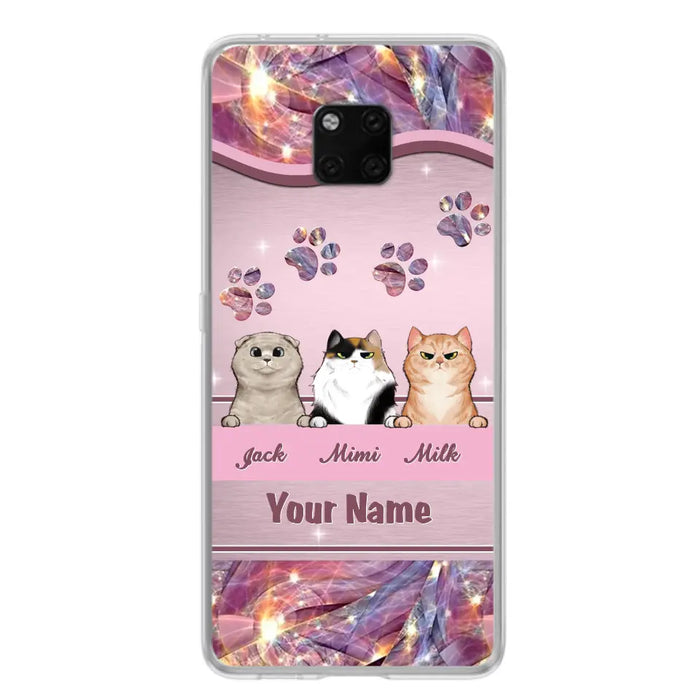 Custom Personalized Cat Phone Case For Oppo/Xiaomi/Huawei - Gift Idea For Cat Lovers- Up to 3 Cats