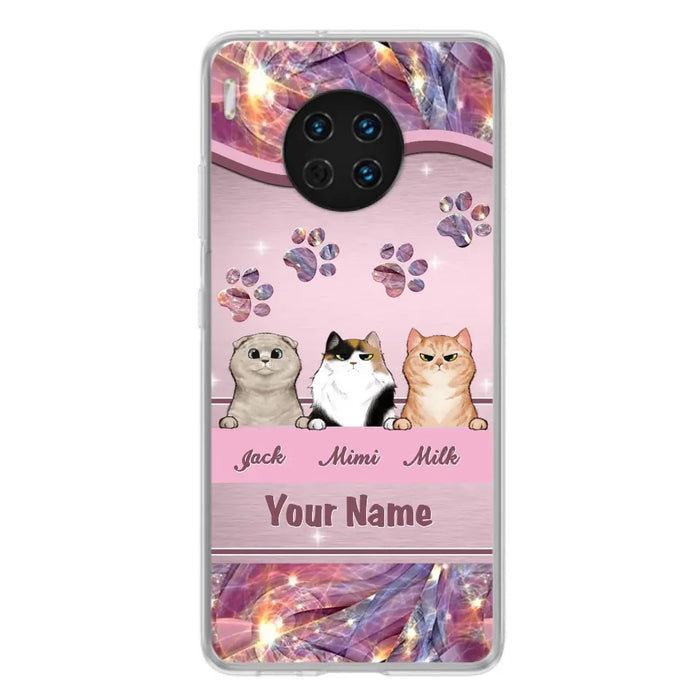 Custom Personalized Cat Phone Case For Oppo/Xiaomi/Huawei - Gift Idea For Cat Lovers- Up to 3 Cats