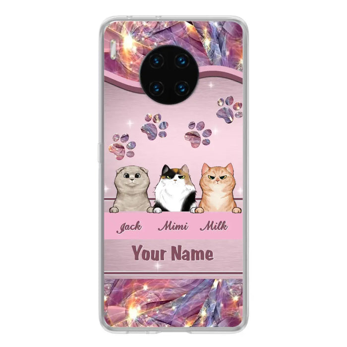 Custom Personalized Cat Phone Case For Oppo/Xiaomi/Huawei - Gift Idea For Cat Lovers- Up to 3 Cats