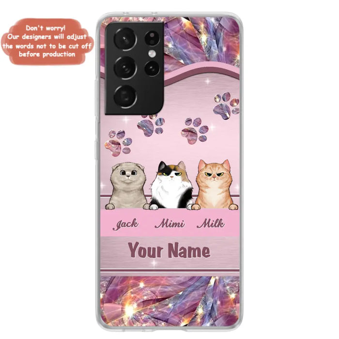 Custom Personalized Cat Phone Case For iPhone And Samsung - Gift Idea For Cat Lover - Up to 3  Cats