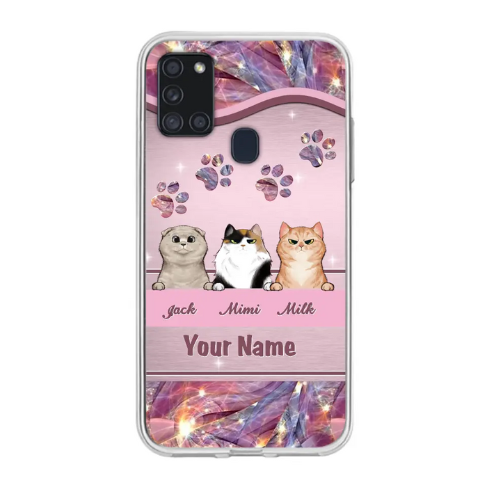 Custom Personalized Cat Phone Case For iPhone And Samsung - Gift Idea For Cat Lover - Up to 3  Cats