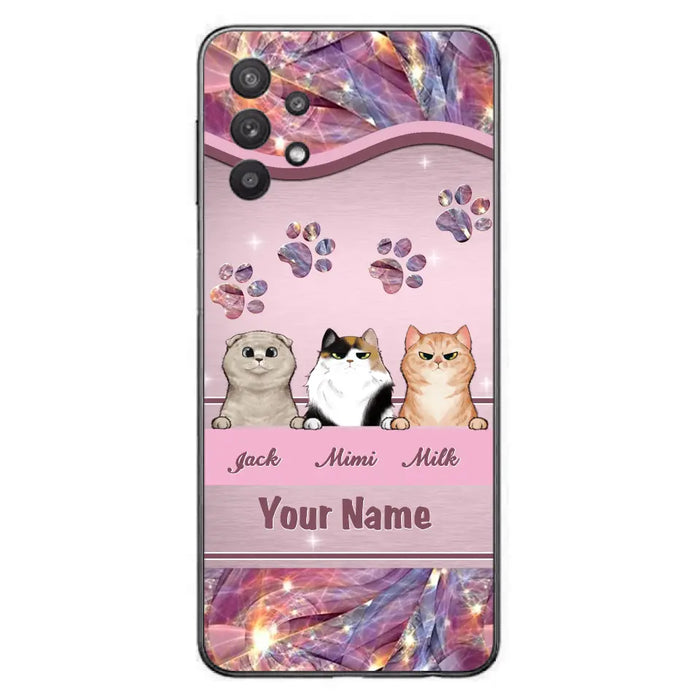 Custom Personalized Cat Phone Case For iPhone And Samsung - Gift Idea For Cat Lover - Up to 3  Cats