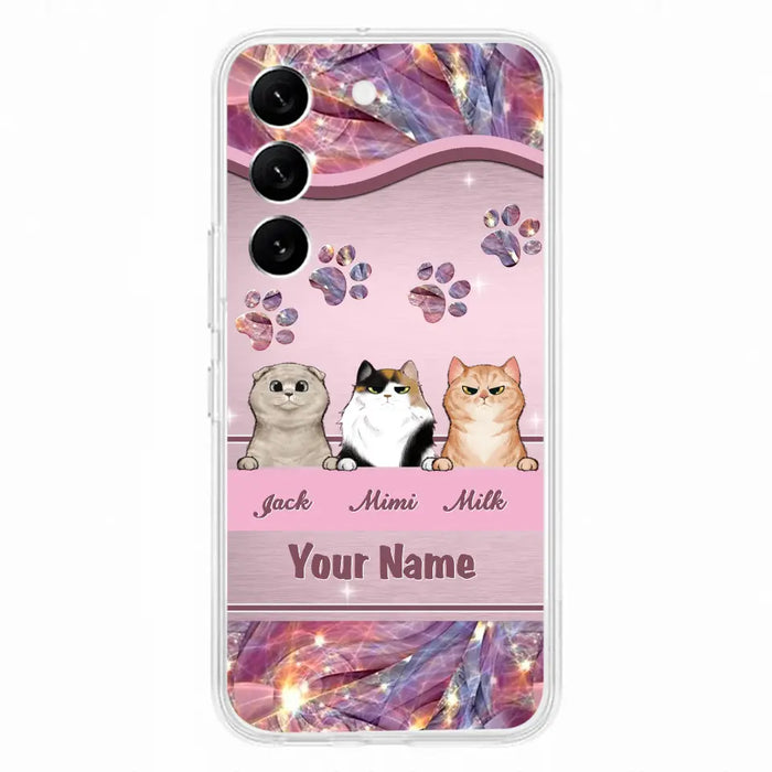 Custom Personalized Cat Phone Case For iPhone And Samsung - Gift Idea For Cat Lover - Up to 3  Cats