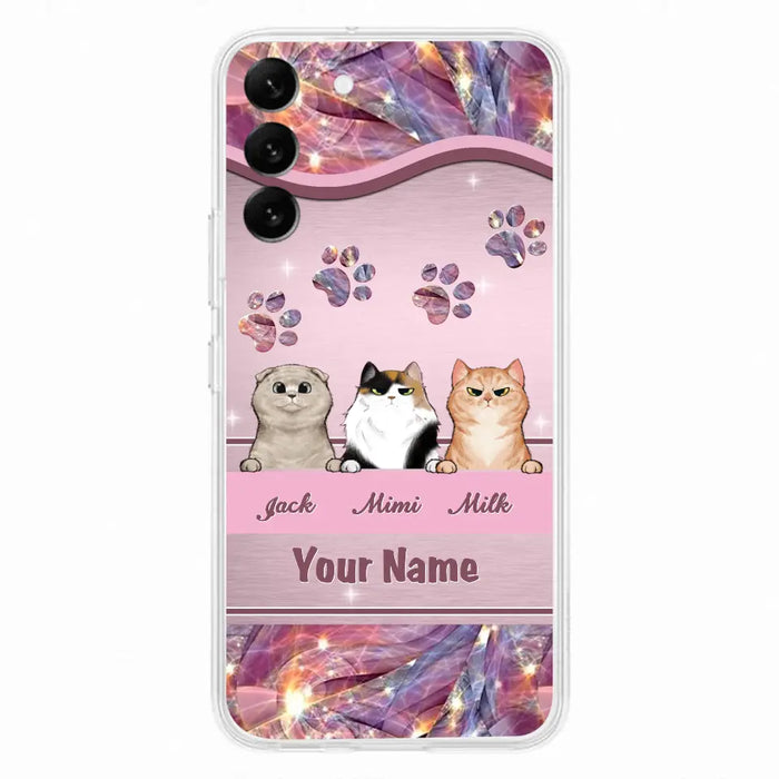 Custom Personalized Cat Phone Case For iPhone And Samsung - Gift Idea For Cat Lover - Up to 3  Cats