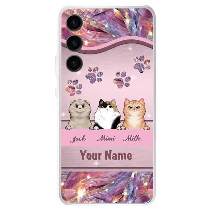 Custom Personalized Cat Phone Case For iPhone And Samsung - Gift Idea For Cat Lover - Up to 3  Cats