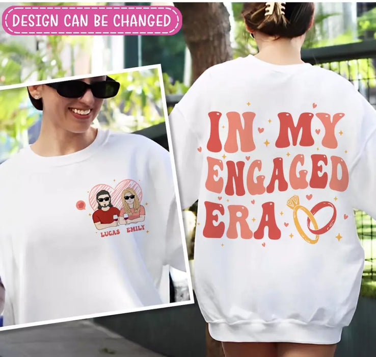 Custom Personalized Couple Sweater - Engagement Gift For Bride/ Her - In My Engaged Era