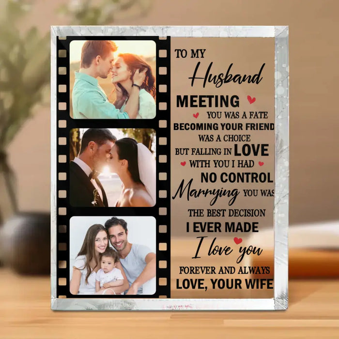 Custom Personalized Husband And Wife Acrylic Plaque - Gift For Valentine/ Wedding/ Anniversary - Upload Photo - I Love You Forever And Always