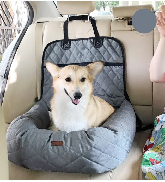 Custom Personalized 2 In 1 Pet Dog Carrier Folding Car Seat Pad - Gift Idea For Pet Owner