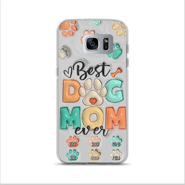 Personalized Dog Mom/Dad Phone Case - Gift Idea For Dog Owners/Lovers - Upto 6 Paws - Best Dog Mom Ever - Case For iPhone/Samsung