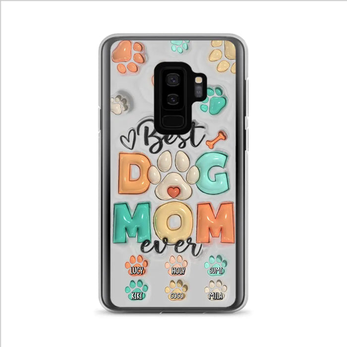 Personalized Dog Mom/Dad Phone Case - Gift Idea For Dog Owners/Lovers - Upto 6 Paws - Best Dog Mom Ever - Case For iPhone/Samsung