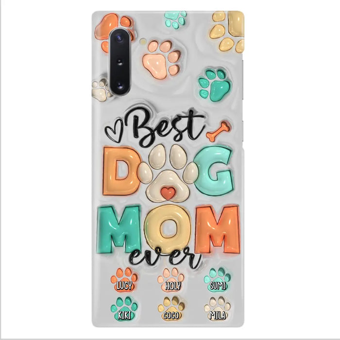 Personalized Dog Mom/Dad Phone Case - Gift Idea For Dog Owners/Lovers - Upto 6 Paws - Best Dog Mom Ever - Case For iPhone/Samsung