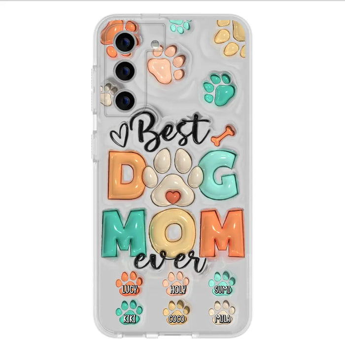 Personalized Dog Mom/Dad Phone Case - Gift Idea For Dog Owners/Lovers - Upto 6 Paws - Best Dog Mom Ever - Case For iPhone/Samsung