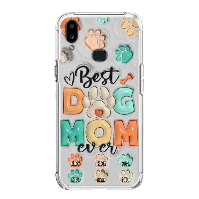 Personalized Dog Mom/Dad Phone Case - Gift Idea For Dog Owners/Lovers - Upto 6 Paws - Best Dog Mom Ever - Case For iPhone/Samsung