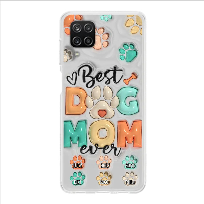 Personalized Dog Mom/Dad Phone Case - Gift Idea For Dog Owners/Lovers - Upto 6 Paws - Best Dog Mom Ever - Case For iPhone/Samsung