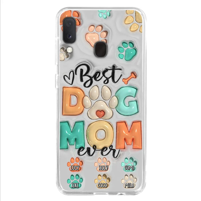 Personalized Dog Mom/Dad Phone Case - Gift Idea For Dog Owners/Lovers - Upto 6 Paws - Best Dog Mom Ever - Case For iPhone/Samsung