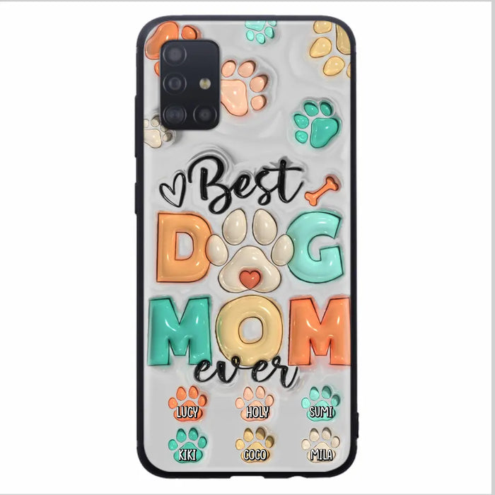 Personalized Dog Mom/Dad Phone Case - Gift Idea For Dog Owners/Lovers - Upto 6 Paws - Best Dog Mom Ever - Case For iPhone/Samsung