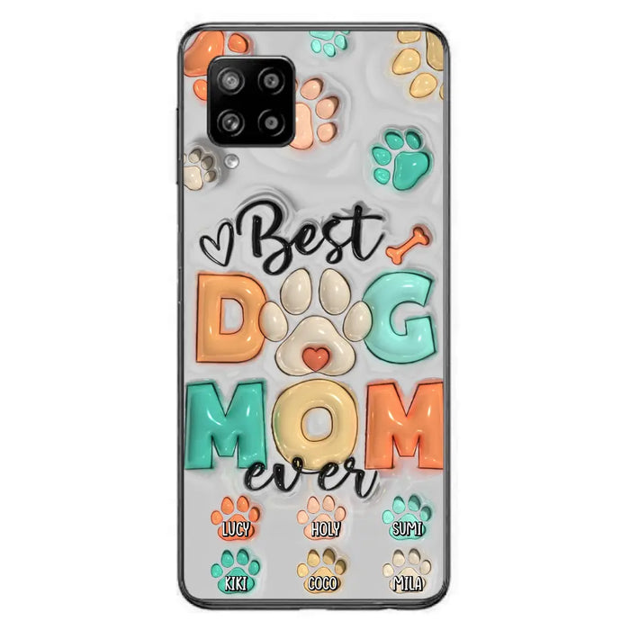 Personalized Dog Mom/Dad Phone Case - Gift Idea For Dog Owners/Lovers - Upto 6 Paws - Best Dog Mom Ever - Case For iPhone/Samsung