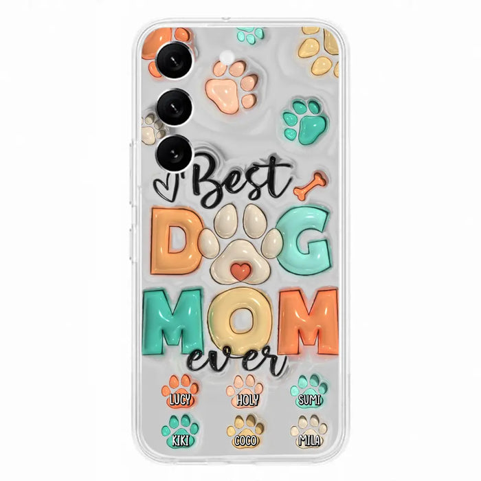 Personalized Dog Mom/Dad Phone Case - Gift Idea For Dog Owners/Lovers - Upto 6 Paws - Best Dog Mom Ever - Case For iPhone/Samsung