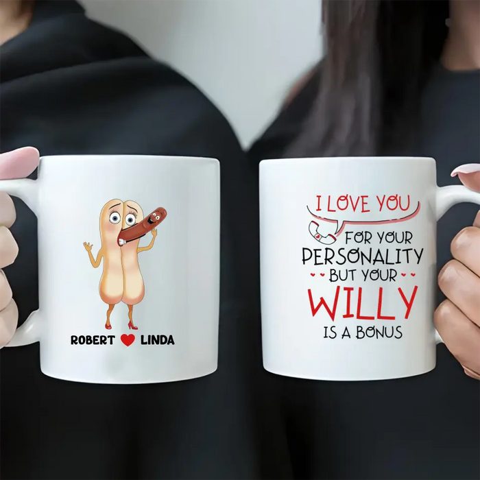 Personalized Funny Couple Coffee Mug - Gift Idea For Couple/Him/Her/Valentine's Day - I Love You For Your Personality