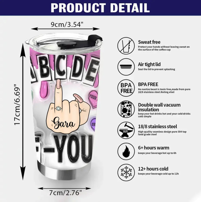 Personalized Couple Tumbler - Gift Idea For Couple/Him/Her/Valentine's Day - Broke Ass Car