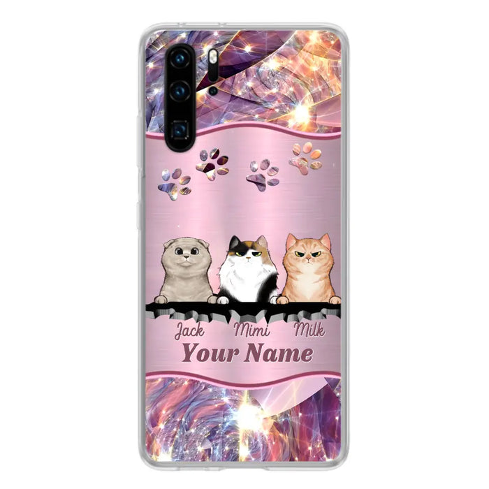 Custom Personalized Cats Phone Case - Gift Idea For Cat Lover - Up to 3  Cats - Cases For Oppo/Xiaomi/Huawei