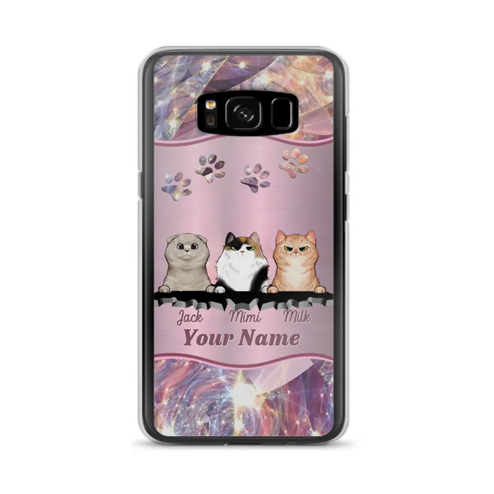 Custom Personalized Cats Phone Case - Gift Idea For Cat Lover - Up to 3  Cats - Cases For iPhone/Samsung