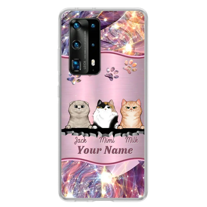 Custom Personalized Cats Phone Case - Gift Idea For Cat Lover - Up to 3  Cats - Cases For Oppo/Xiaomi/Huawei