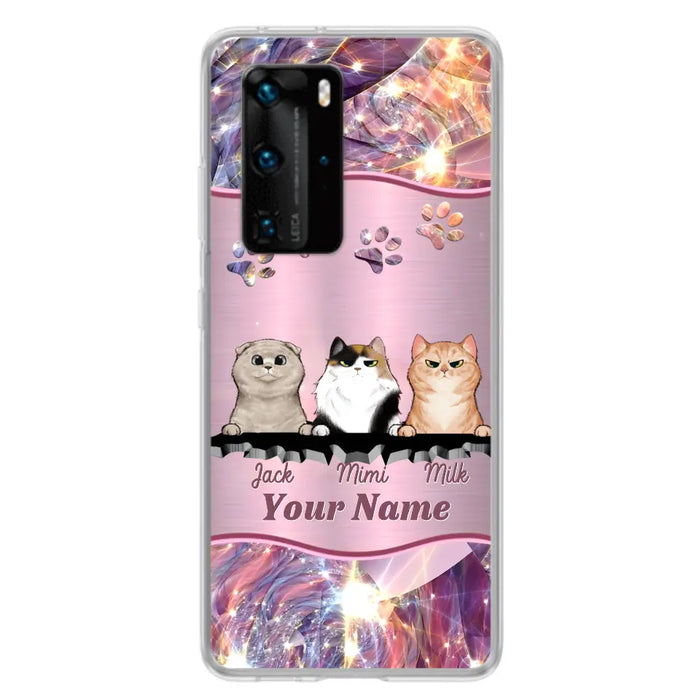 Custom Personalized Cats Phone Case - Gift Idea For Cat Lover - Up to 3  Cats - Cases For Oppo/Xiaomi/Huawei