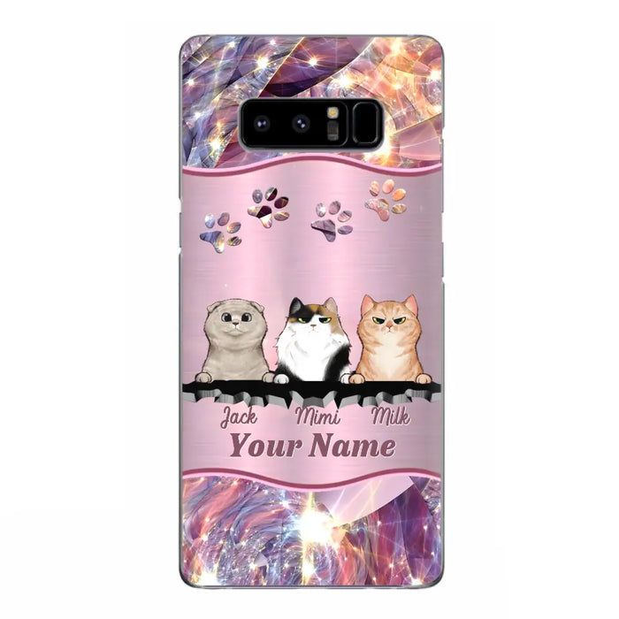 Custom Personalized Cats Phone Case - Gift Idea For Cat Lover - Up to 3  Cats - Cases For iPhone/Samsung