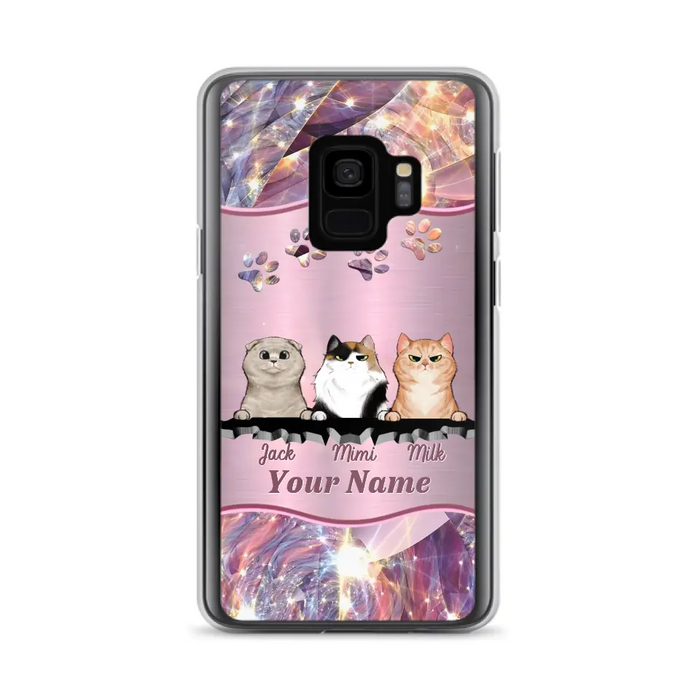 Custom Personalized Cats Phone Case - Gift Idea For Cat Lover - Up to 3  Cats - Cases For iPhone/Samsung