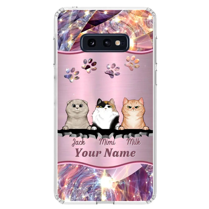 Custom Personalized Cats Phone Case - Gift Idea For Cat Lover - Up to 3  Cats - Cases For iPhone/Samsung