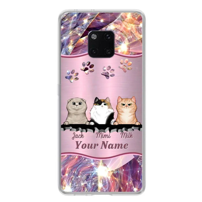 Custom Personalized Cats Phone Case - Gift Idea For Cat Lover - Up to 3  Cats - Cases For Oppo/Xiaomi/Huawei