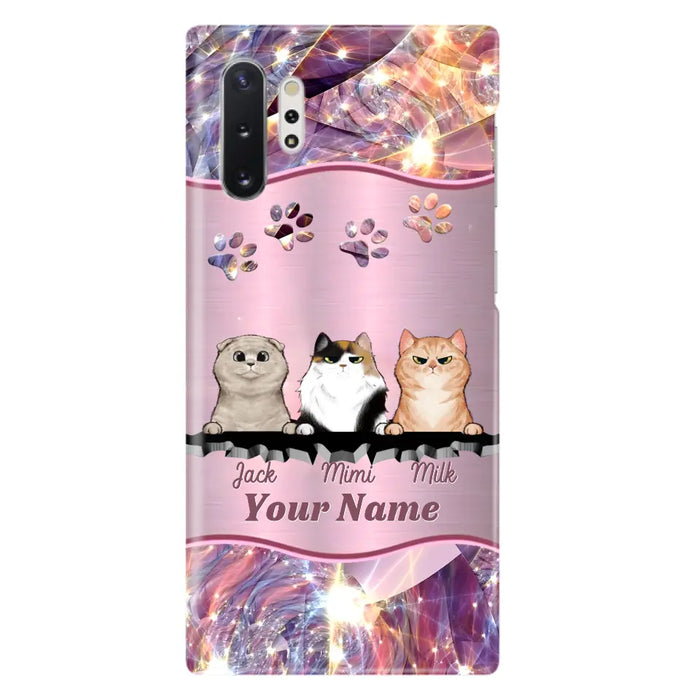 Custom Personalized Cats Phone Case - Gift Idea For Cat Lover - Up to 3  Cats - Cases For iPhone/Samsung