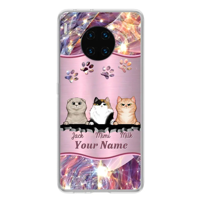 Custom Personalized Cats Phone Case - Gift Idea For Cat Lover - Up to 3  Cats - Cases For Oppo/Xiaomi/Huawei