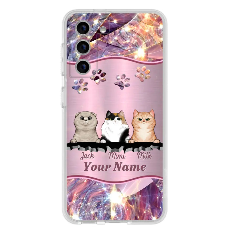 Custom Personalized Cats Phone Case - Gift Idea For Cat Lover - Up to 3  Cats - Cases For iPhone/Samsung