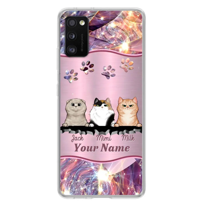 Custom Personalized Cats Phone Case - Gift Idea For Cat Lover - Up to 3  Cats - Cases For iPhone/Samsung