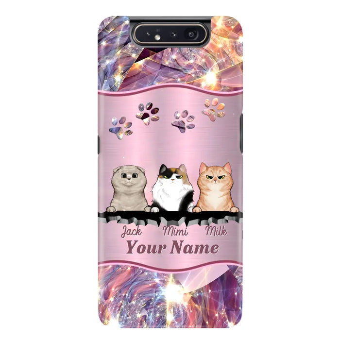 Custom Personalized Cats Phone Case - Gift Idea For Cat Lover - Up to 3  Cats - Cases For iPhone/Samsung