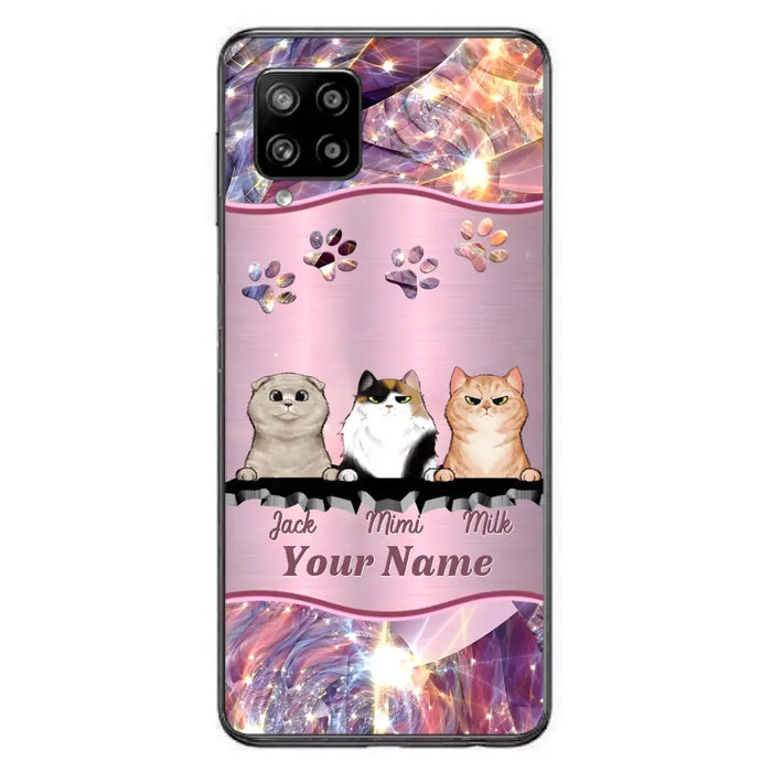 Custom Personalized Cats Phone Case - Gift Idea For Cat Lover - Up to 3  Cats - Cases For iPhone/Samsung